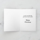 サンタ猫がクリスマスカードをクッキーに シーズンカード (内部)