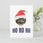 サンタ猫のサンタ帽子、ホホホ 招待状 (スタンド正面)