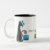 サンタ猫のマグ ツートーンマグカップ (左)