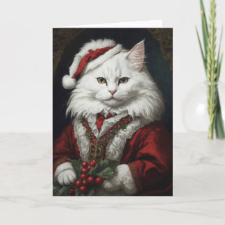 サンタ猫クリスマスカード サンキューカード