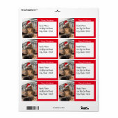 サンタ猫メリークリスマス無料ラベル ラベル (フルシート)