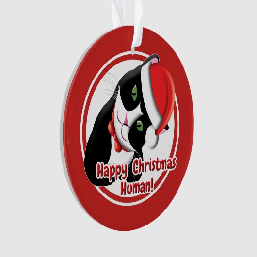 サンタ猫 オーナメント (正面)