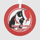 サンタ猫 オーナメント (裏面)