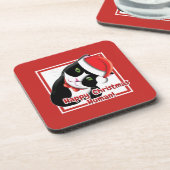 サンタ猫 コースター (左側)