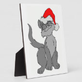 サンタ猫 フォトプラーク (側面)