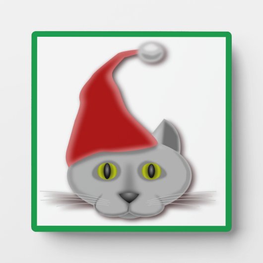 サンタ猫 フォトプラーク (正面)