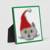 サンタ猫 フォトプラーク (正面)