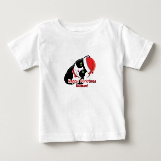サンタ猫 ベビーTシャツ (正面)