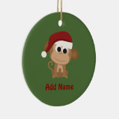 サンタ猿 セラミックオーナメント (右)