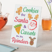 サンタ用のクッキー、かわいいし、卓上カラフルの看板 台座サイン (インサイチュ)