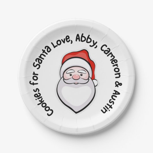 サンタ用Cookie ペーパープレート (正面)