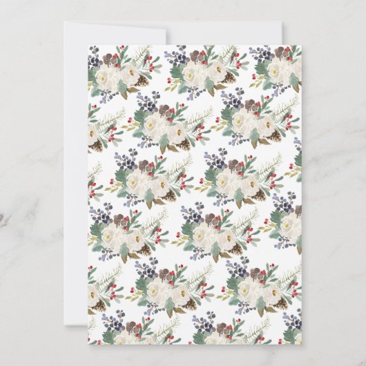 サンタ男女兼用ベビークリスマスベビーシャワー 招待状 (裏面)