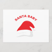 サンタ男女兼用ベビーハットウィンターベイビーシャワー アドバイスカード (裏面)