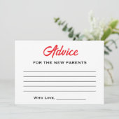 サンタ男女兼用ベビーハットウィンターベイビーシャワー アドバイスカード (スタンド正面)