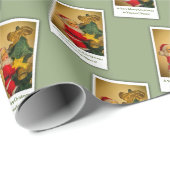 サンタ登山ザクリスマスツリーカスタムセージ ラッピングペーパー (ロールコーナー)