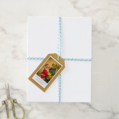 サンタ登山ザクリスマスツリーカスタム ギフトタグ (より糸つき)