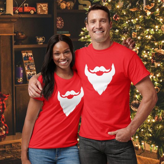 サンタ白ひげ・口ひげTシャツ Tシャツ