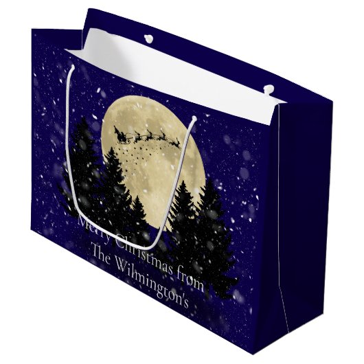 サンタ目撃クリスマス ラージペーパーバッグ (正面アングル)