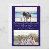 サンタ目撃ファミリーフォトクリスマスフラット カード (裏面)