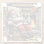 サンタ眠るクリスマス ガラスコースター (裏面)