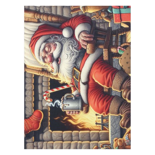 サンタ眠るクリスマス テーブルクロス (正面)