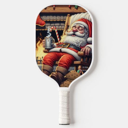 サンタ眠るクリスマス ピックルボールラケット (正面)