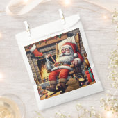 サンタ眠るクリスマス フェイバーバッグ (クリップ留めされた状態)
