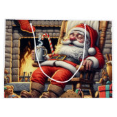 サンタ眠るクリスマス ラージペーパーバッグ (裏面)