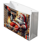 サンタ眠るクリスマス ラージペーパーバッグ (正面アングル)