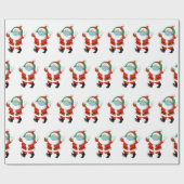 サンタ着用の医療用マスク ラッピングペーパー (フラット)