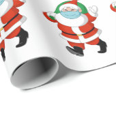 サンタ着用の医療用マスク ラッピングペーパー (ロールコーナー)