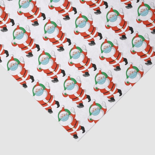 サンタ着用の医療用マスク 薄葉紙 (詳細)