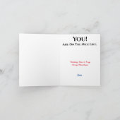 サンタ着用カナダのマウンティハットクリスマスカード カード (内部)