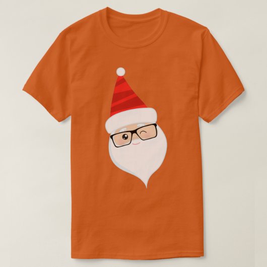 サンタ着用グラスウィンキングサンタ1 Tシャツ (デザイン正面)