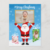 サンタ祝ズ・メリー・クリスマス3写真 シーズンポストカード (正面)