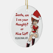 サンタ私は君かいけないいリストか？ セラミックオーナメント (右)