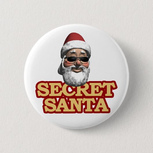 サンタ秘密のボタン 缶バッジ (正面)