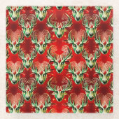 サンタ秘書性トナカイ ガラスコースター (正面)