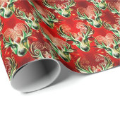 サンタ秘書性トナカイ ラッピングペーパー (ロールコーナー)