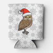 サンタ穴掘りフクロウ 缶クーラー (正面)