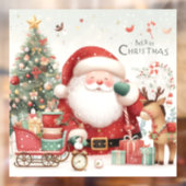 サンタ窓にしがみつく ウィンドウサイン (シート2)