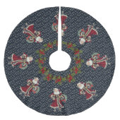 サンタ立ちヴィンテージツリースカート ブラッシュドポリエステルツリースカート (正面)