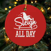 サンタ節のスリおもしろいグかわいい セラミックオーナメント