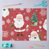 サンタ節クリスマスツリー雪の結晶クリスマス 薄葉紙 (クラフト)