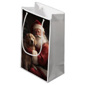 サンタ節クリスマス付きゴールデンレトリバー スモールペーパーバッグ (裏面アングル)