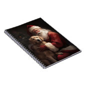 サンタ節クリスマス付きゴールデンレトリバー ノートブック (右側)