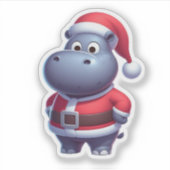 サンタ節ヒッポおもしろい(hippo) シール (正面)