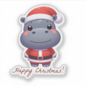 サンタ節ヒッポおもしろい(hippo) シール (正面)
