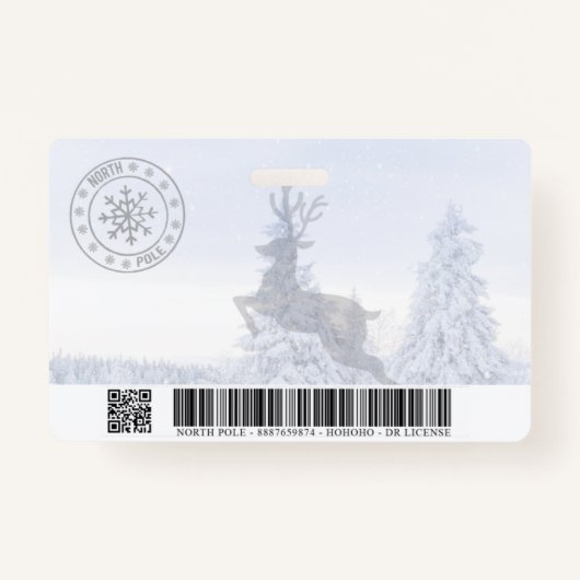 サンタ節フェイク運転免失った許証バッジ バッジ (裏面)