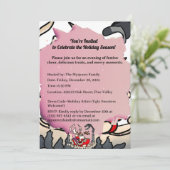 サンタ素朴インサンタとランタン 招待状 (スタンド正面)